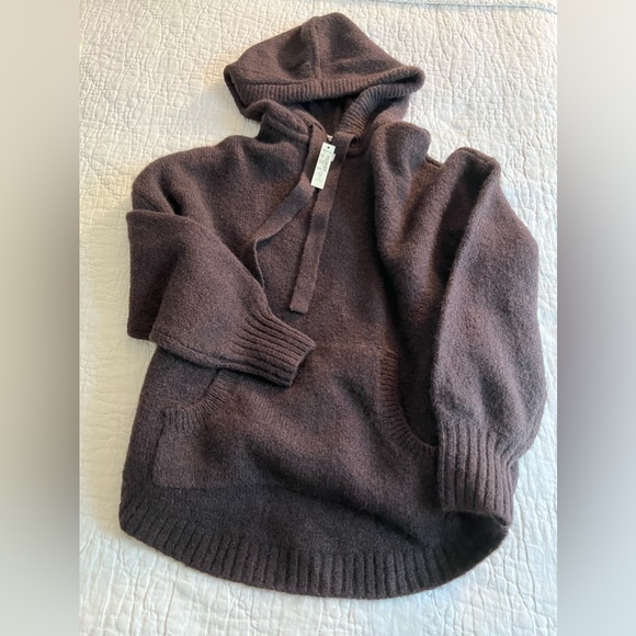 NWT Madewell Wilmington Hoodie Sweater in Heather Raisin - Picture 4 of 8